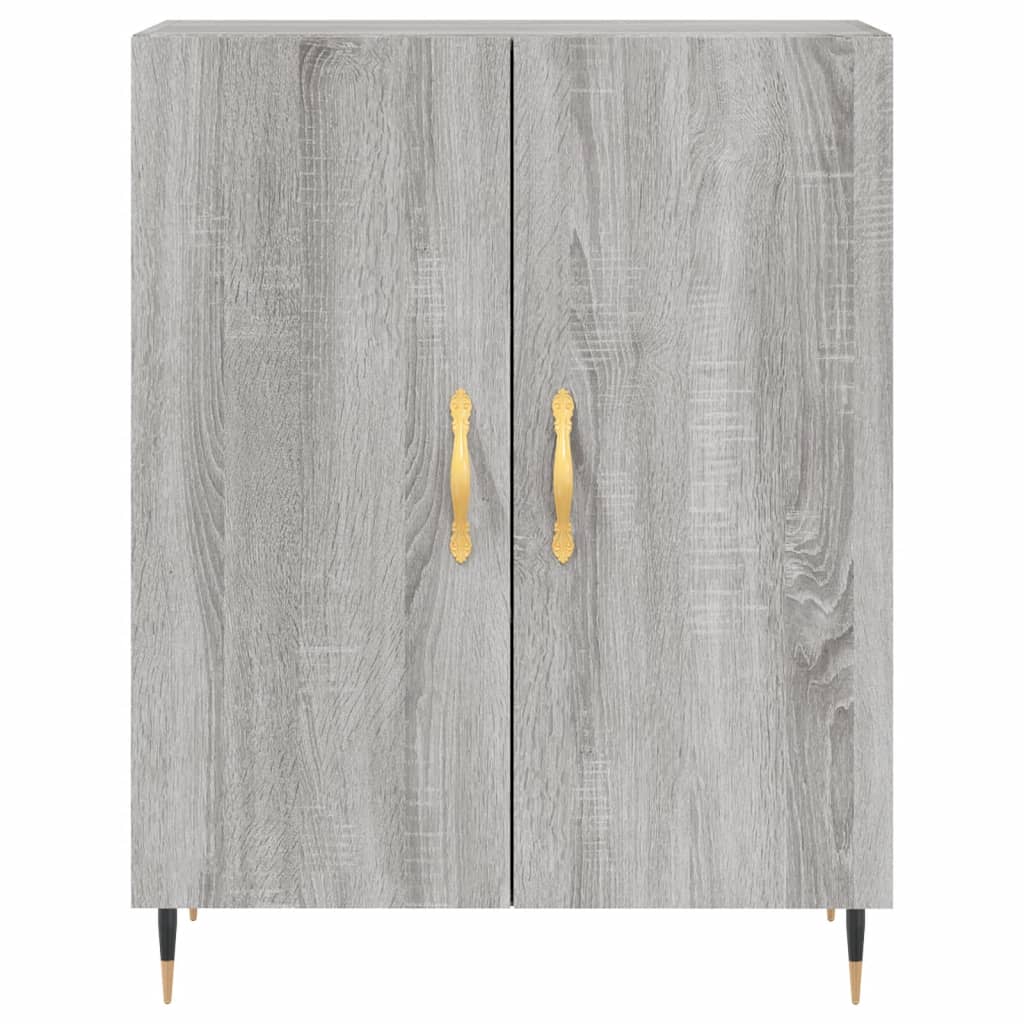 skænk 69,5x34x90 cm konstrueret træ grå sonoma-eg