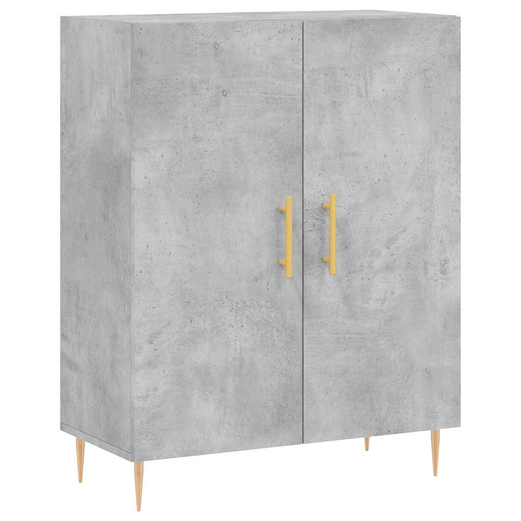 skænk 69,5x34x90 cm konstrueret træ betongrå