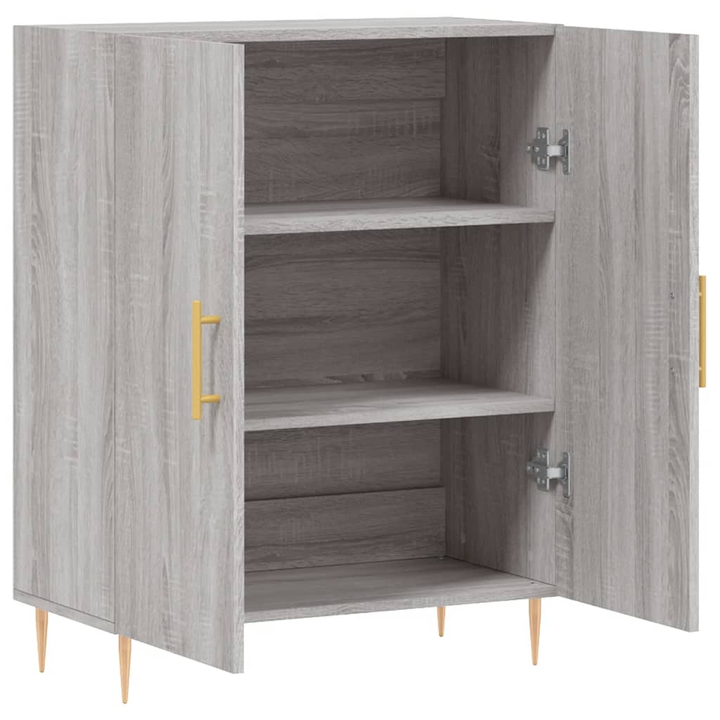 skænk 69,5x34x90 cm konstrueret træ grå sonoma-eg