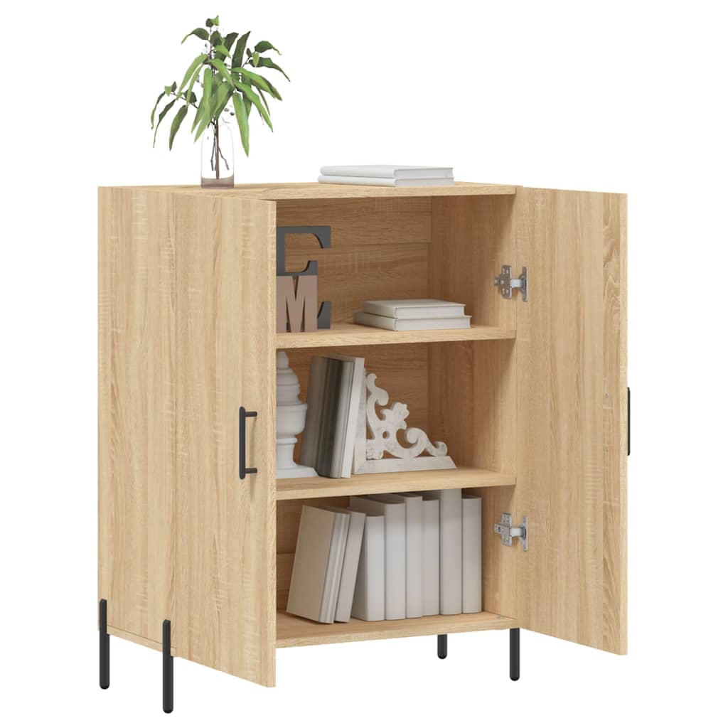 skænk 69,5x34x90 cm konstrueret træ sonoma-eg