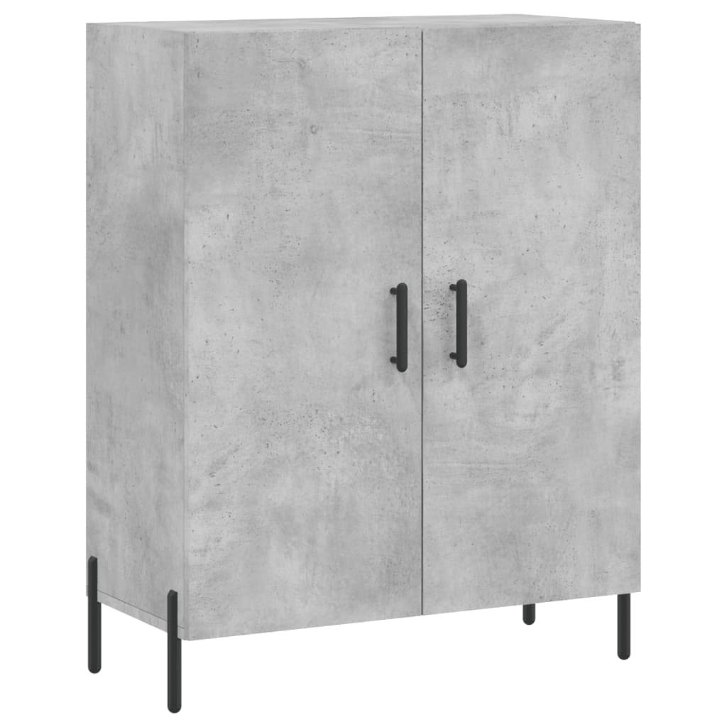 skænk 69,5x34x90 cm konstrueret træ betongrå