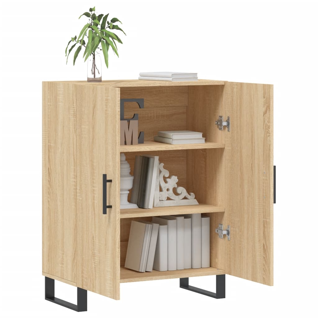 skænk 69,5x34x90 cm konstrueret træ sonoma-eg