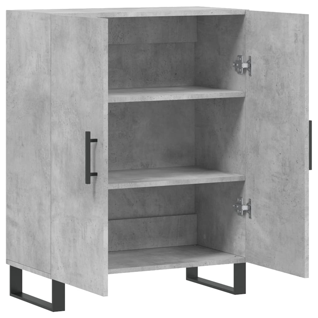skænk 69,5x34x90 cm konstrueret træ betongrå