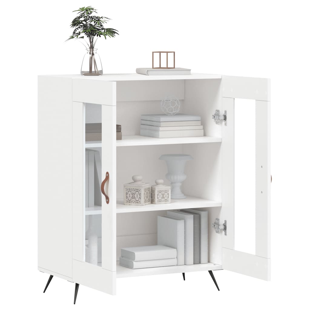 skænk 69,5x34x90 cm konstrueret træ hvid