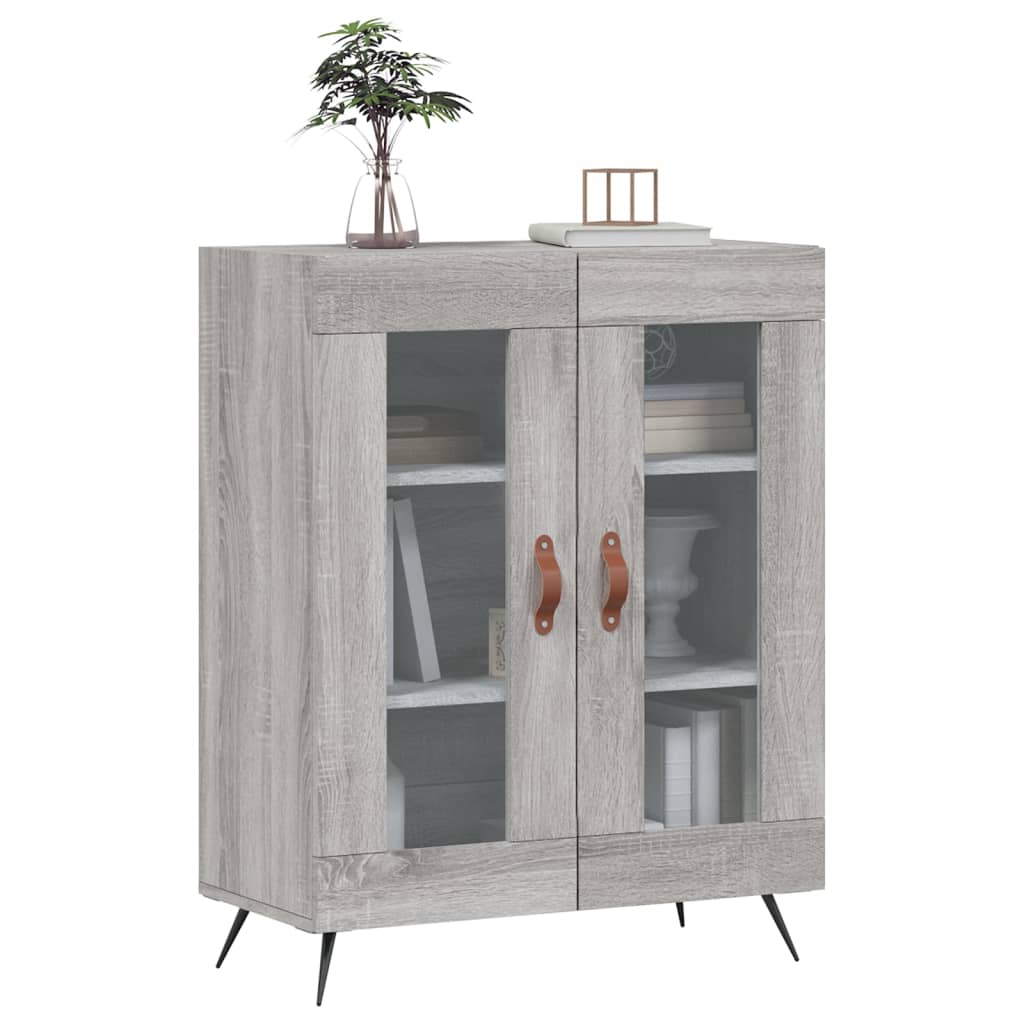 skænk 69,5x34x90 cm konstrueret træ grå sonoma-eg
