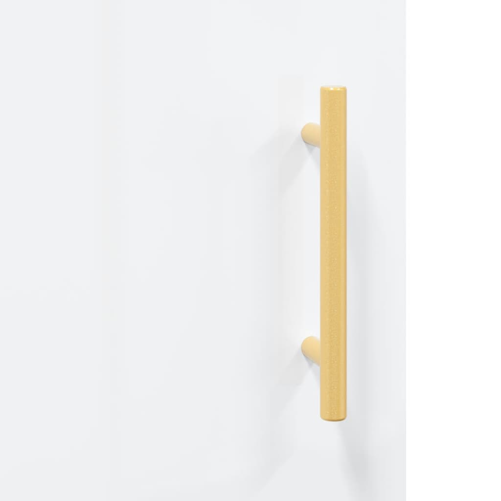 skænk 69,5x34x90 cm konstrueret træ hvid højglans