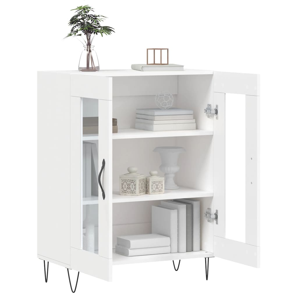 skænk 69,5x34x90 cm konstrueret træ hvid