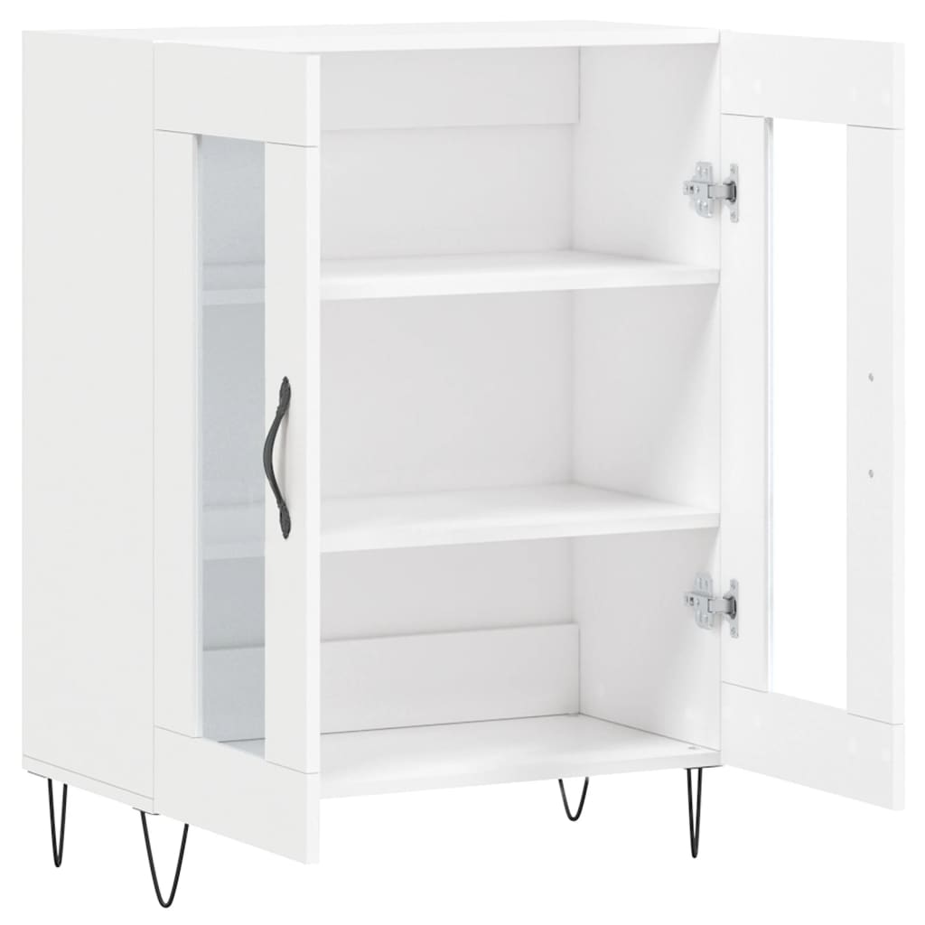 skænk 69,5x34x90 cm konstrueret træ hvid