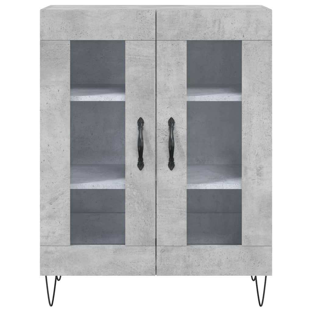 skænk 69,5x34x90 cm konstrueret træ betongrå