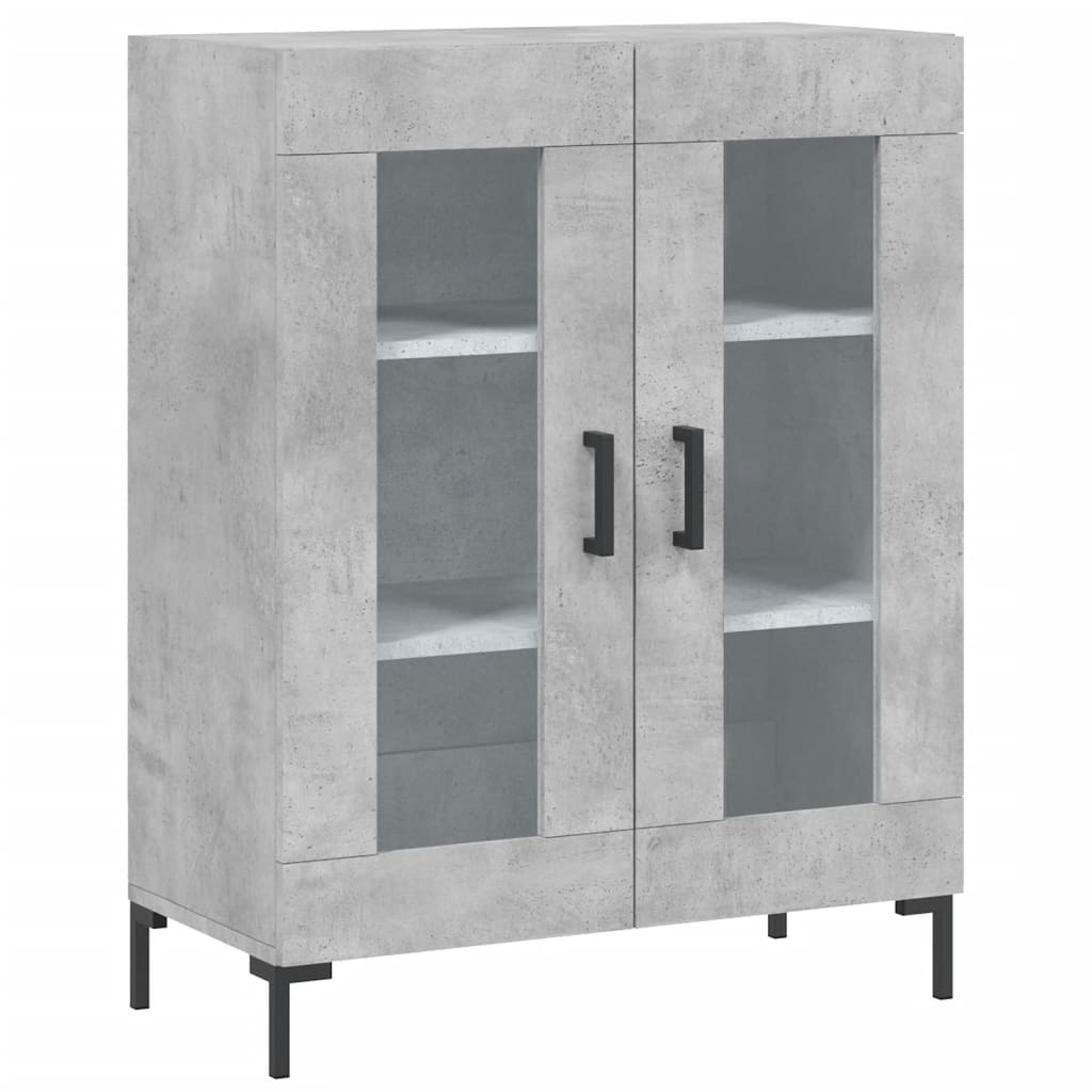 skænk 69,5x34x90 cm konstrueret træ betongrå