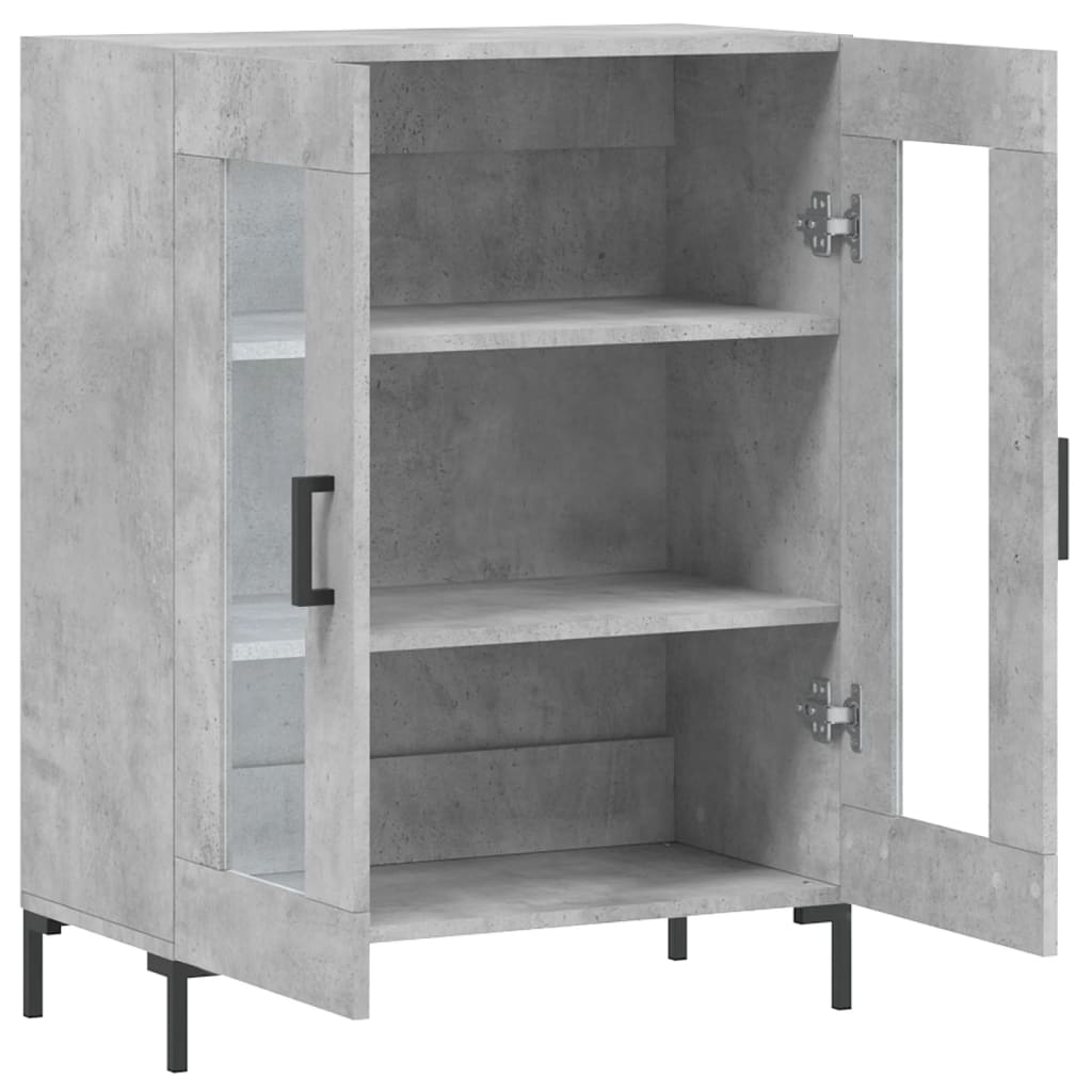 skænk 69,5x34x90 cm konstrueret træ betongrå