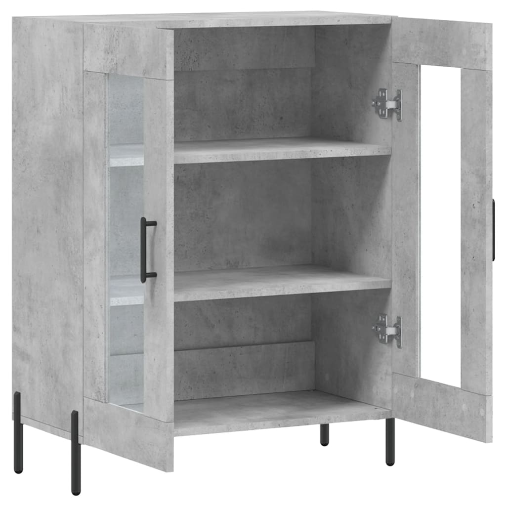 skænk 69,5x34x90 cm konstrueret træ betongrå