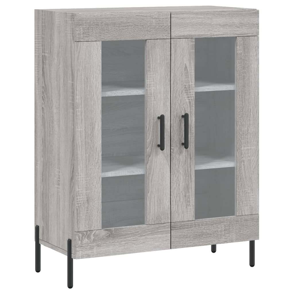 skænk 69,5x34x90 cm konstrueret træ grå sonoma-eg