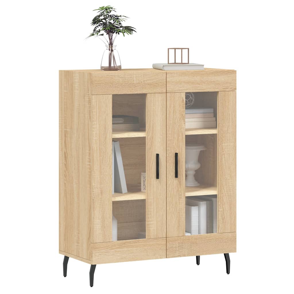skænk 69,5x34x90 cm konstrueret træ sonoma-eg