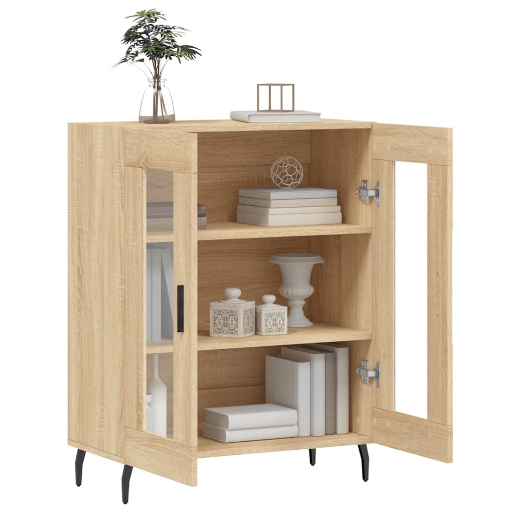 skænk 69,5x34x90 cm konstrueret træ sonoma-eg