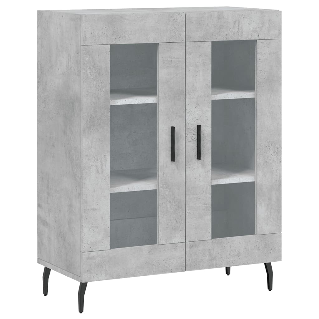 skænk 69,5x34x90 cm konstrueret træ betongrå