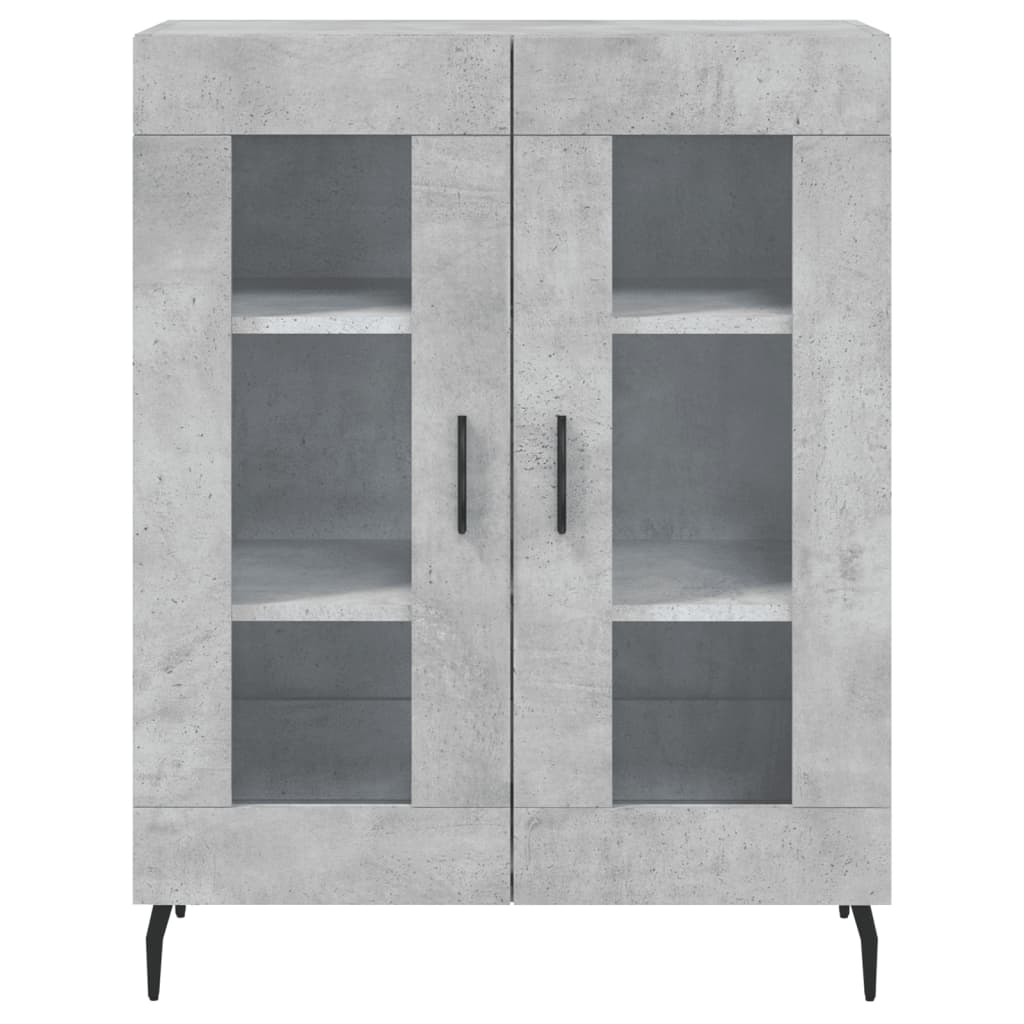 skænk 69,5x34x90 cm konstrueret træ betongrå