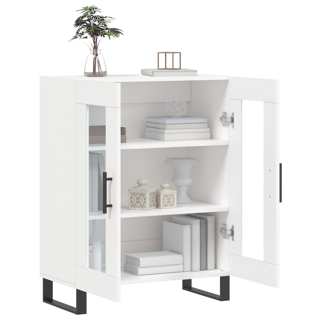 skænk 69,5x34x90 cm konstrueret træ hvid