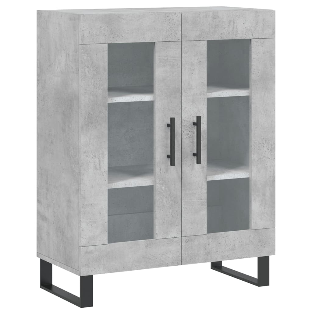 skænk 69,5x34x90 cm konstrueret træ betongrå
