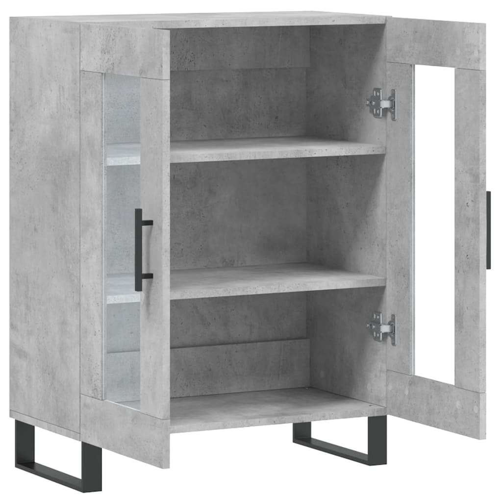 skænk 69,5x34x90 cm konstrueret træ betongrå