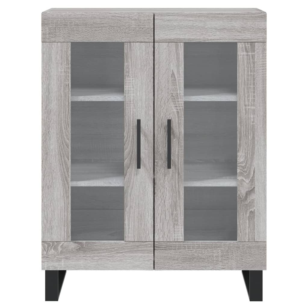 skænk 69,5x34x90 cm konstrueret træ grå sonoma-eg