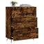 kommode 69,5x34x90 cm konstrueret træ røget egetræsfarve