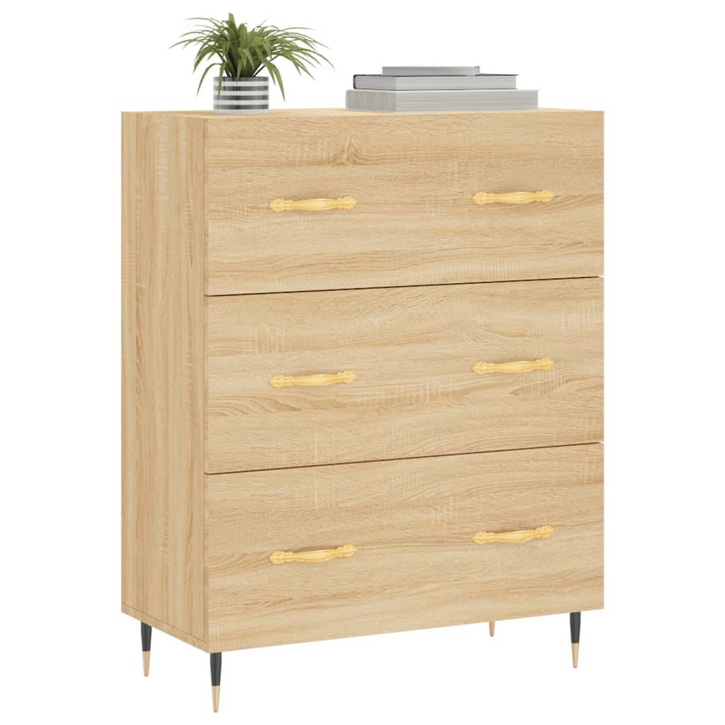 skænk 69,5x34x90 cm konstrueret træ sonoma-eg