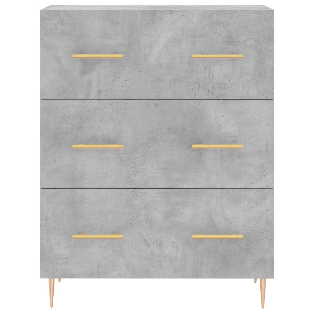skænk 69,5x34x90 cm konstrueret træ betongrå