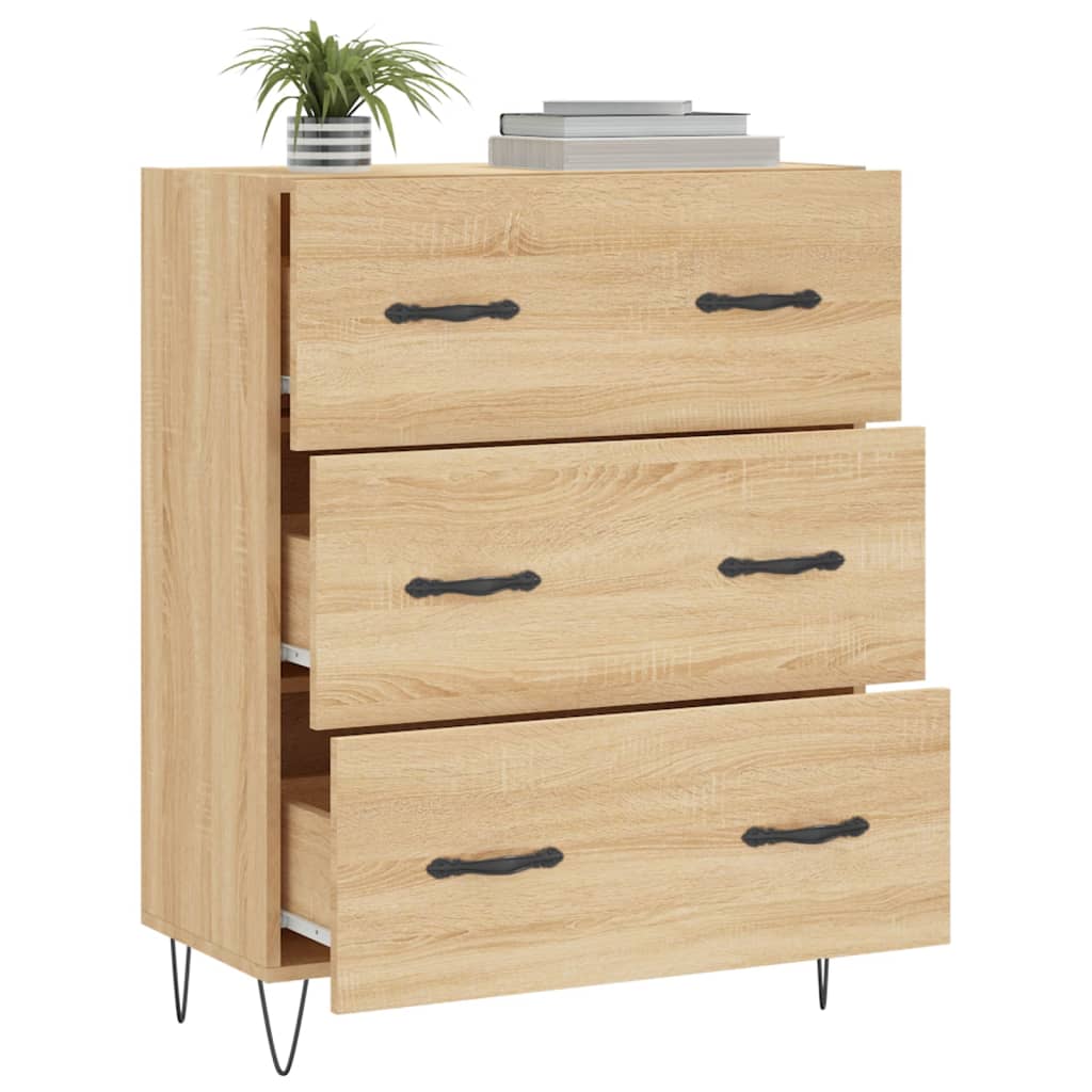 skænk 69,5x34x90 cm konstrueret træ sonoma-eg