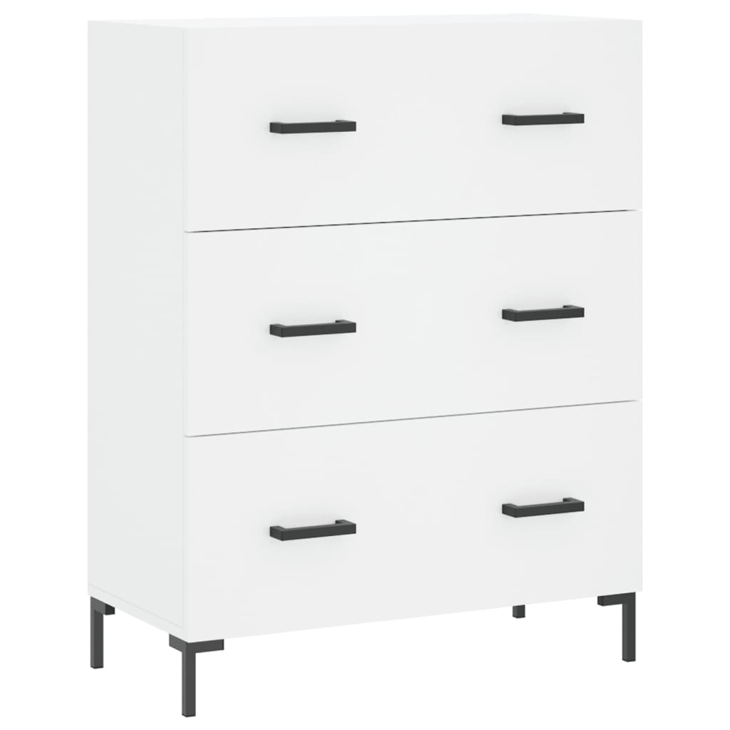 skænk 69,5x34x90 cm konstrueret træ hvid