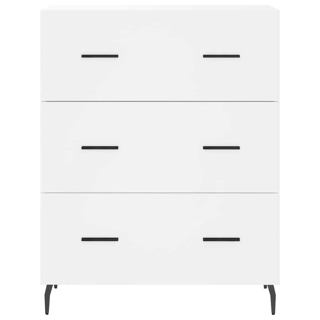 skænk 69,5x34x90 cm konstrueret træ hvid