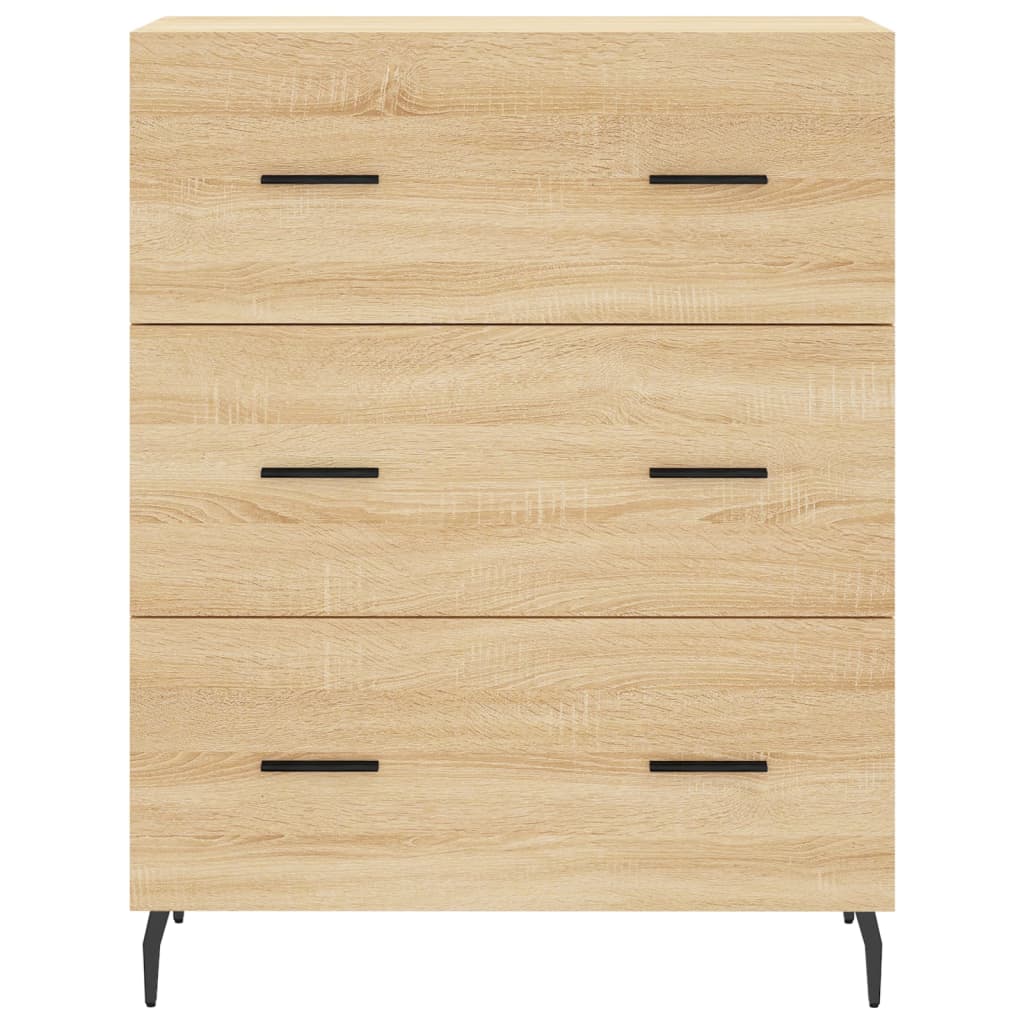 skænk 69,5x34x90 cm konstrueret træ sonoma-eg