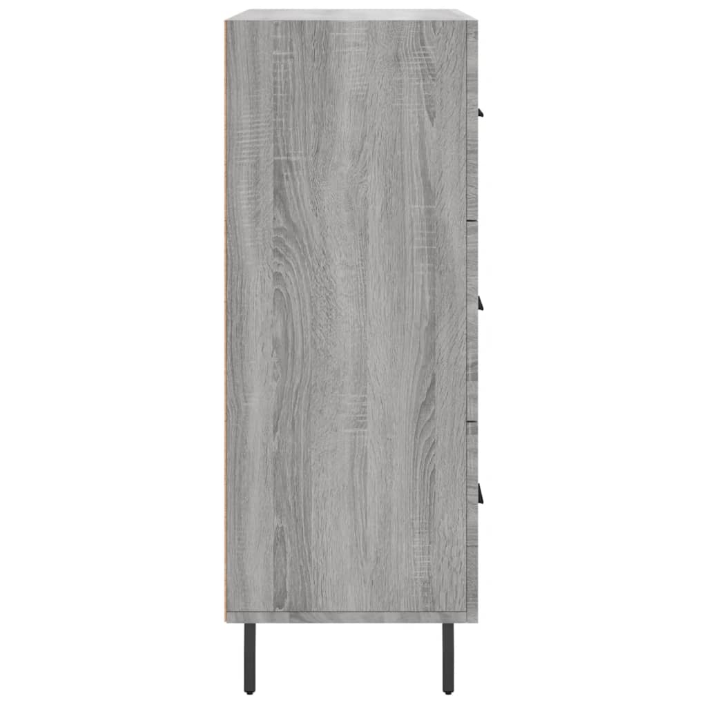 skænk 69,5x34x90 cm konstrueret træ grå sonoma-eg