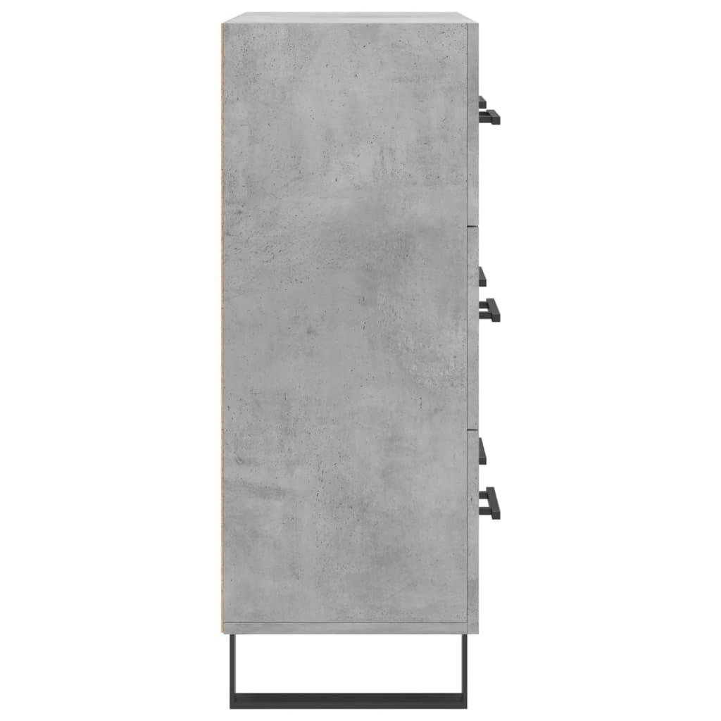 skænk 69,5x34x90 cm konstrueret træ betongrå