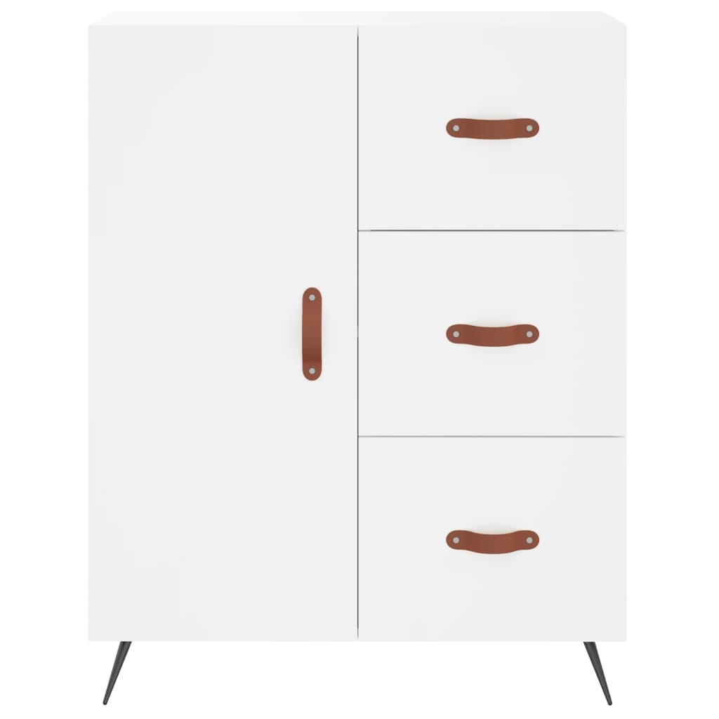 skænk 69,5x34x90 cm konstrueret træ hvid