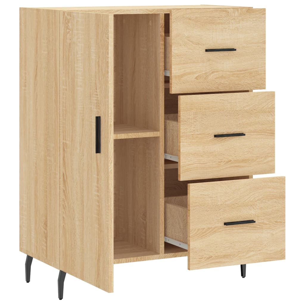skænk 69,5x34x90 cm konstrueret træ sonoma-eg