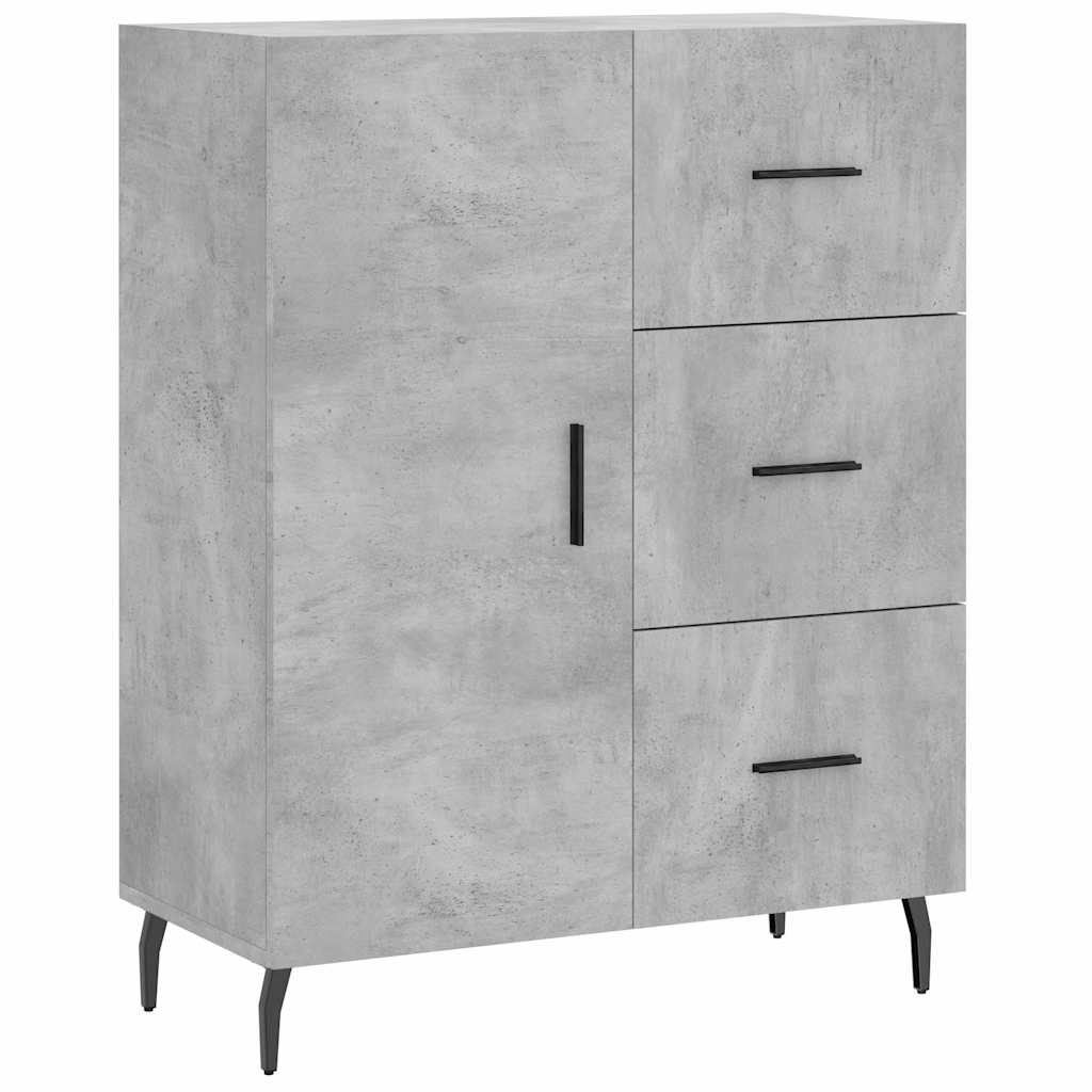 skænk 69,5x34x90 cm konstrueret træ betongrå