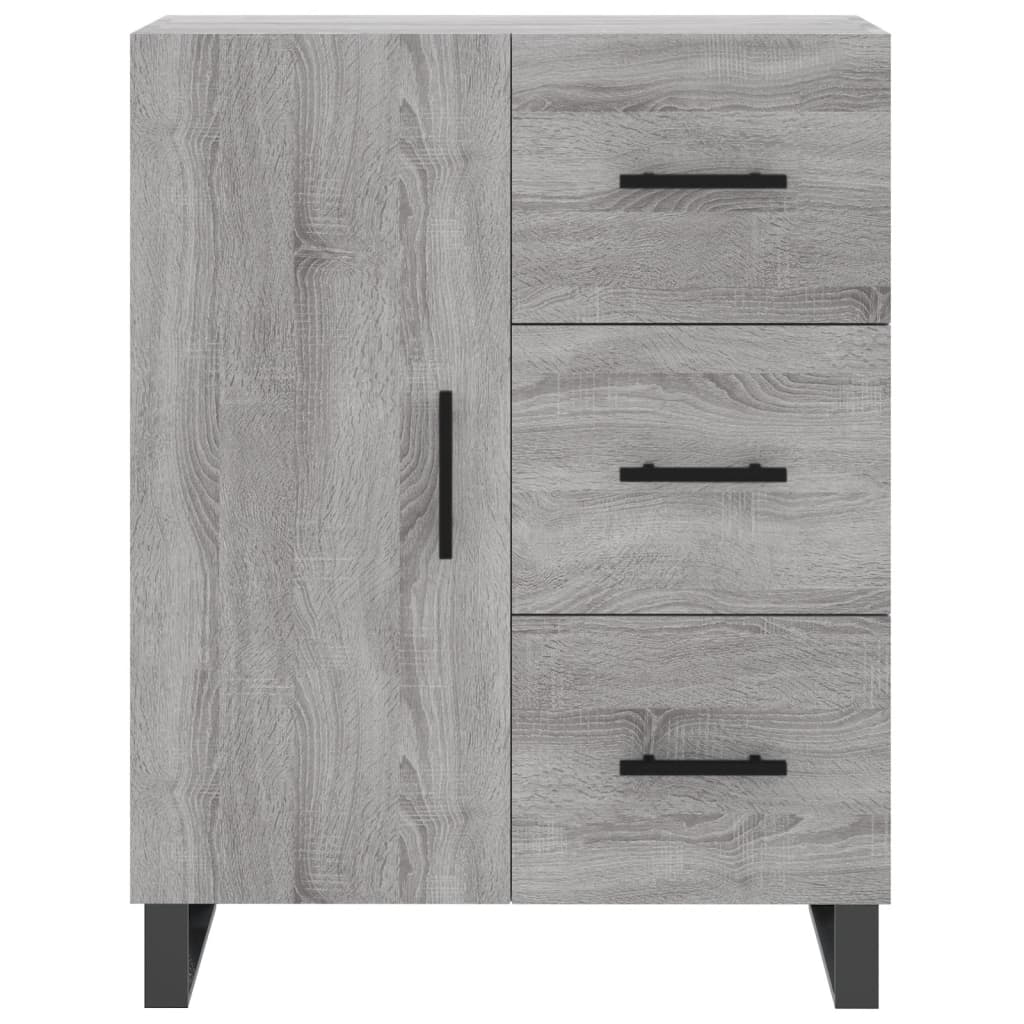 skænk 69,5x34x90 cm konstrueret træ grå sonoma-eg