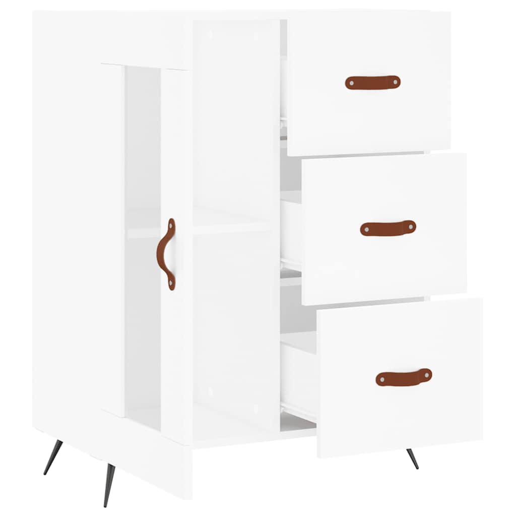 skænk 69,5x34x90 cm konstrueret træ hvid