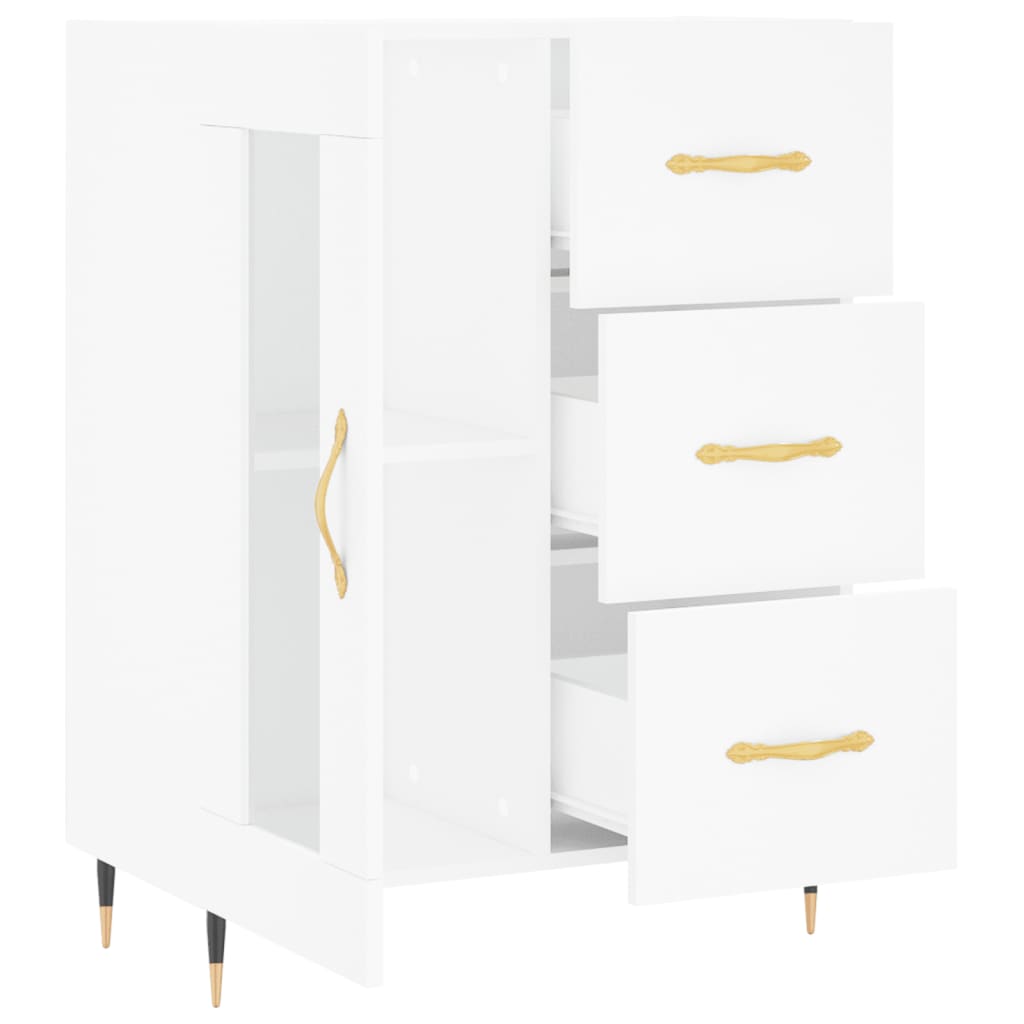 skænk 69,5x34x90 cm konstrueret træ hvid