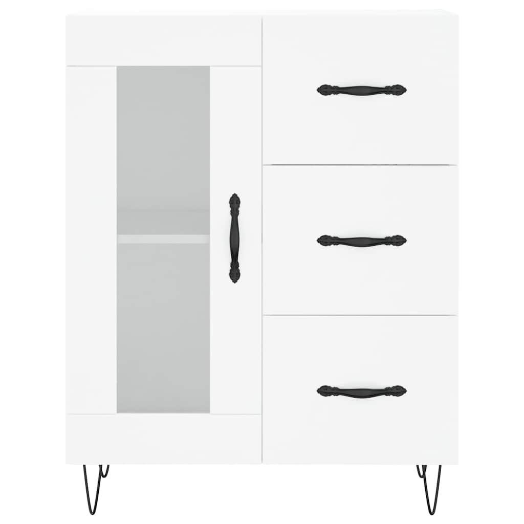 skænk 69,5x34x90 cm konstrueret træ hvid