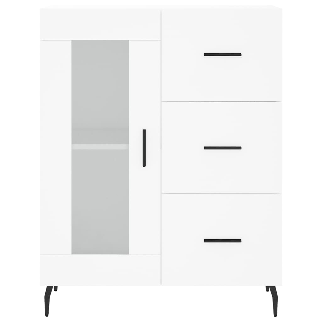skænk 69,5x34x90 cm konstrueret træ hvid