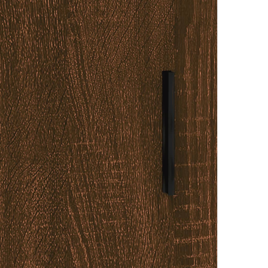 skænk 69,5x34x90 cm konstrueret træ brun egetræsfarve