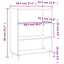 skab 69,5x32,5x90 cm konstrueret træ hvid