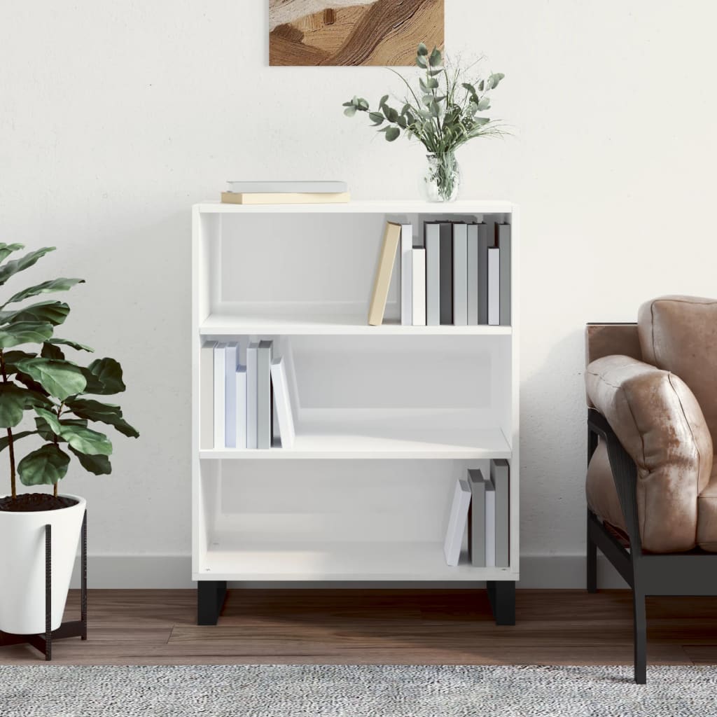 skab 69,5x32,5x90 cm konstrueret træ hvid højglans