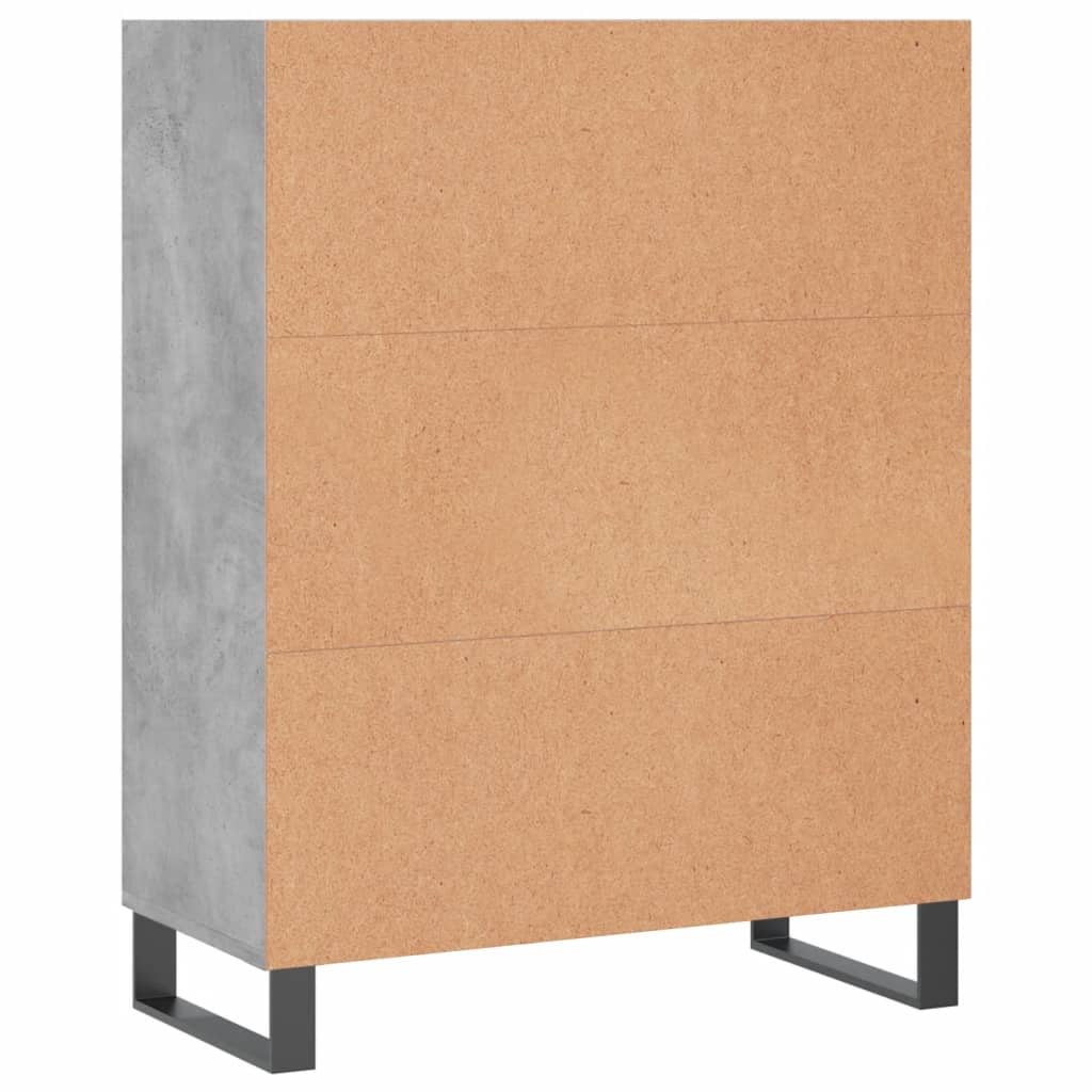 skab 69,5x32,5x90 cm konstrueret træ betongrå
