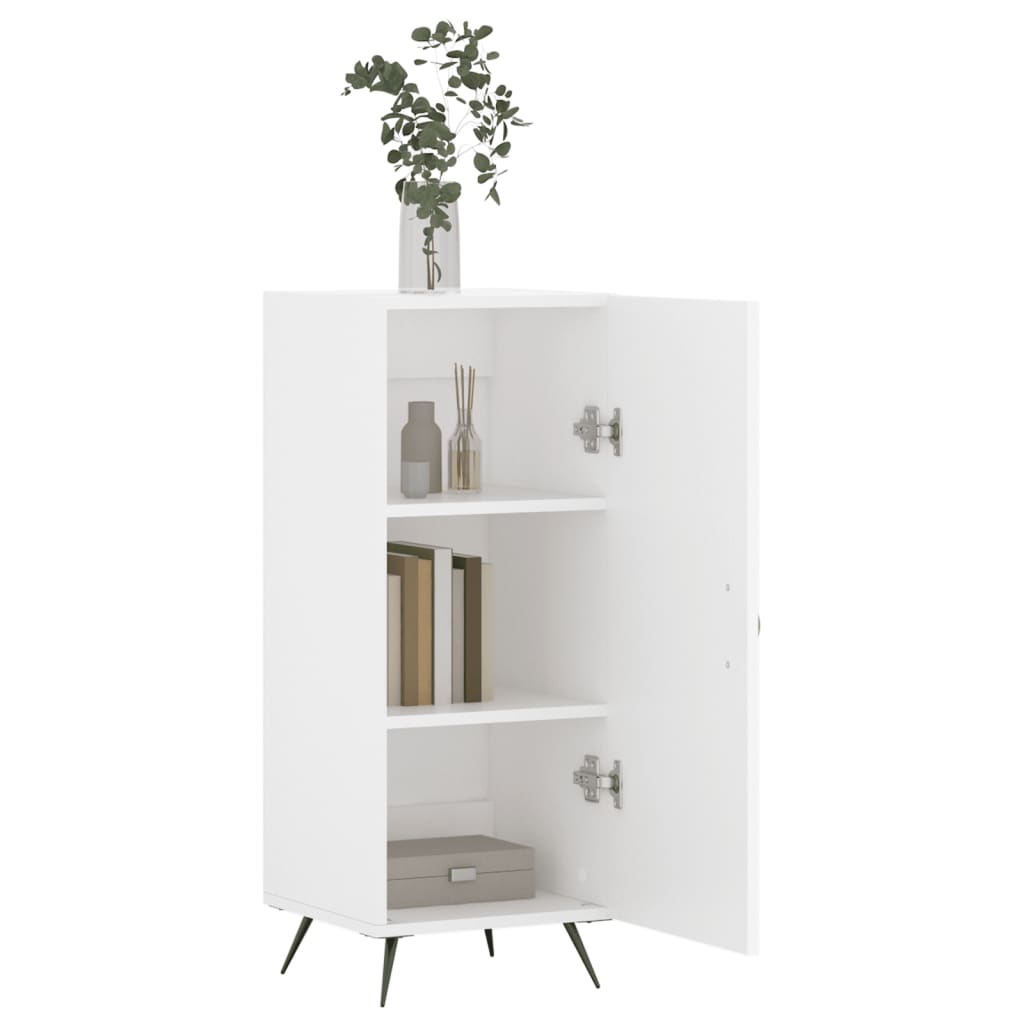 skænk 34,5x34x90 cm konstrueret træ hvid