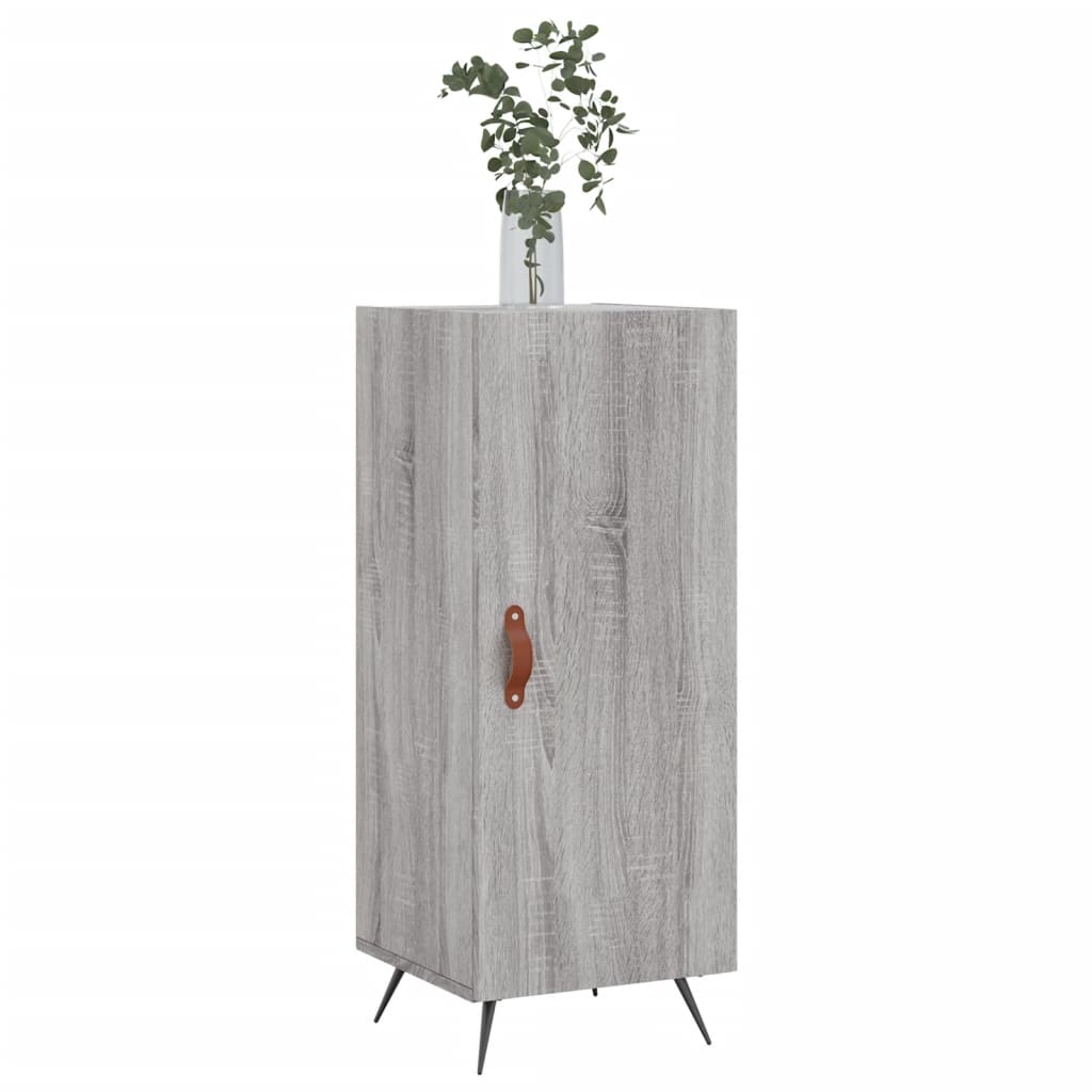 skænk 34,5x34x90 cm konstrueret træ grå sonoma-eg