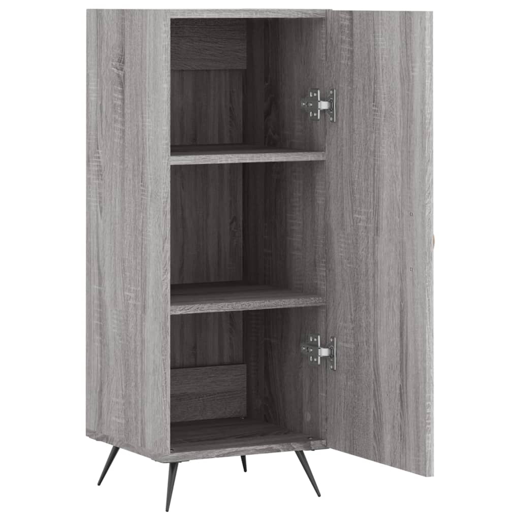skænk 34,5x34x90 cm konstrueret træ grå sonoma-eg