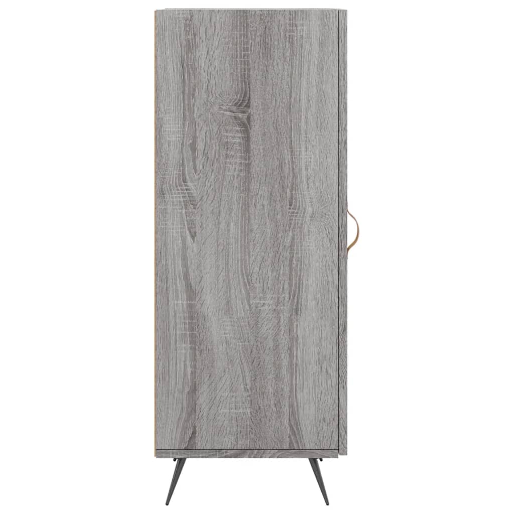 skænk 34,5x34x90 cm konstrueret træ grå sonoma-eg